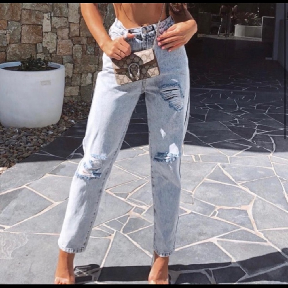 White Fox Boutique Moving On Boyfriend Jeans